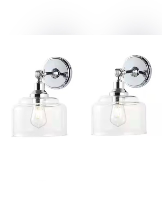 Safavieh Lighting Other - Lansor 9.5 in. 1-Light Chrome/Clear Wall Sconce